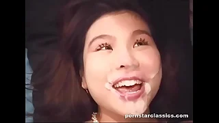 Retro Asian Nurse Eats Cum with a Spoon After Rimming