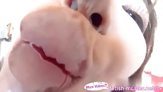 Japanese Asian Tongue Spit Face Nose Make mincemeat of Sucking Kissing Handjob Fetish - More at fetish-master&period;net