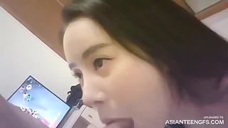 Small-titted Chinese GF in sexy gadgetry gets fucked